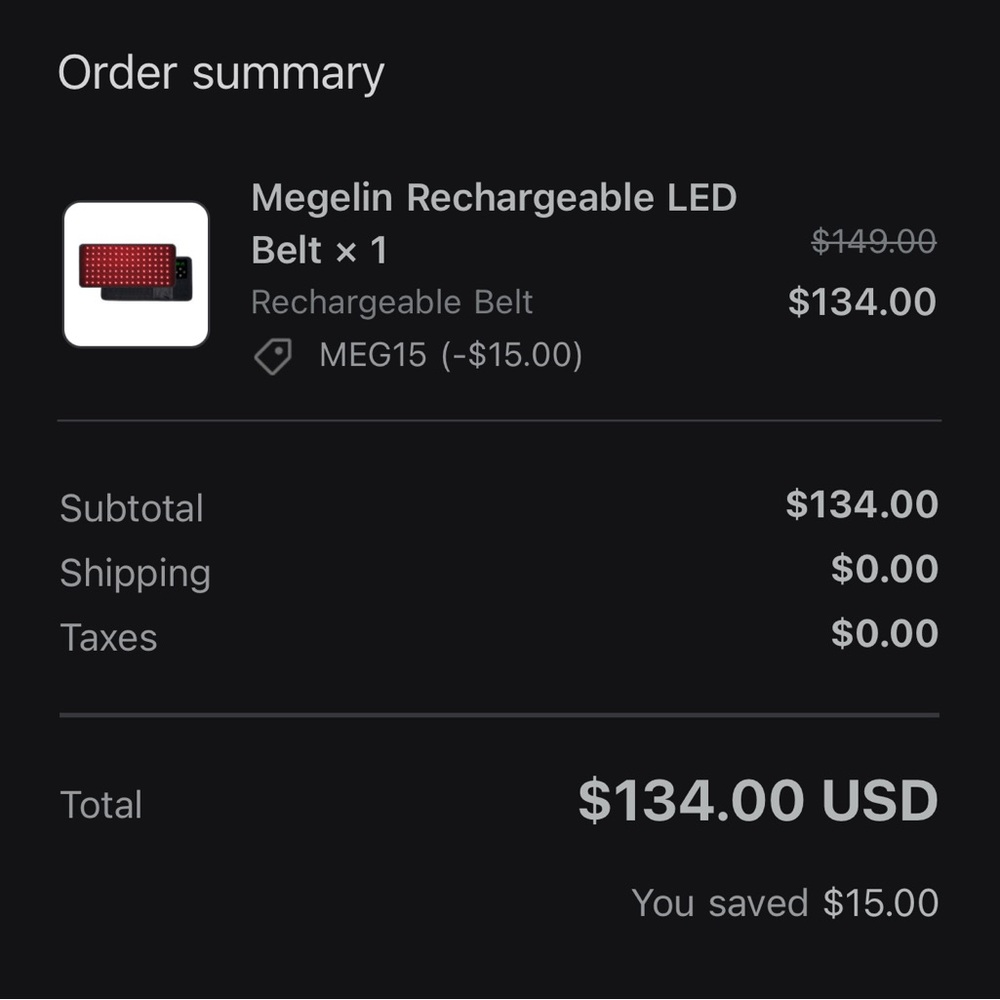 Megelin Rechargeable Red Light Belt - Picture 3 of 3